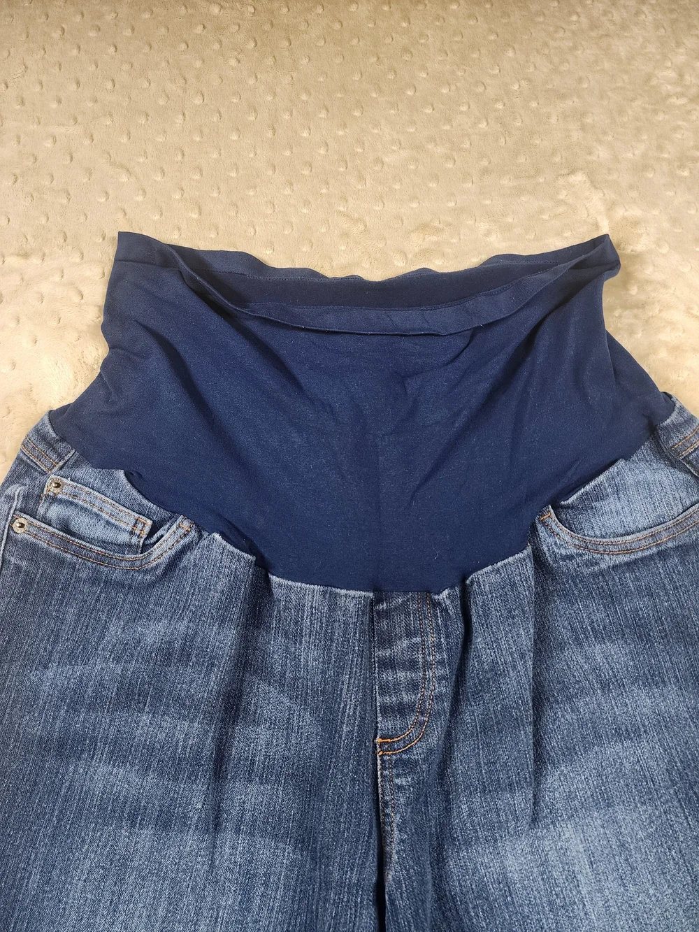 Motherhood Maternity Bootcut Flare Jeans with Stretch Panel Plus-Size 1X